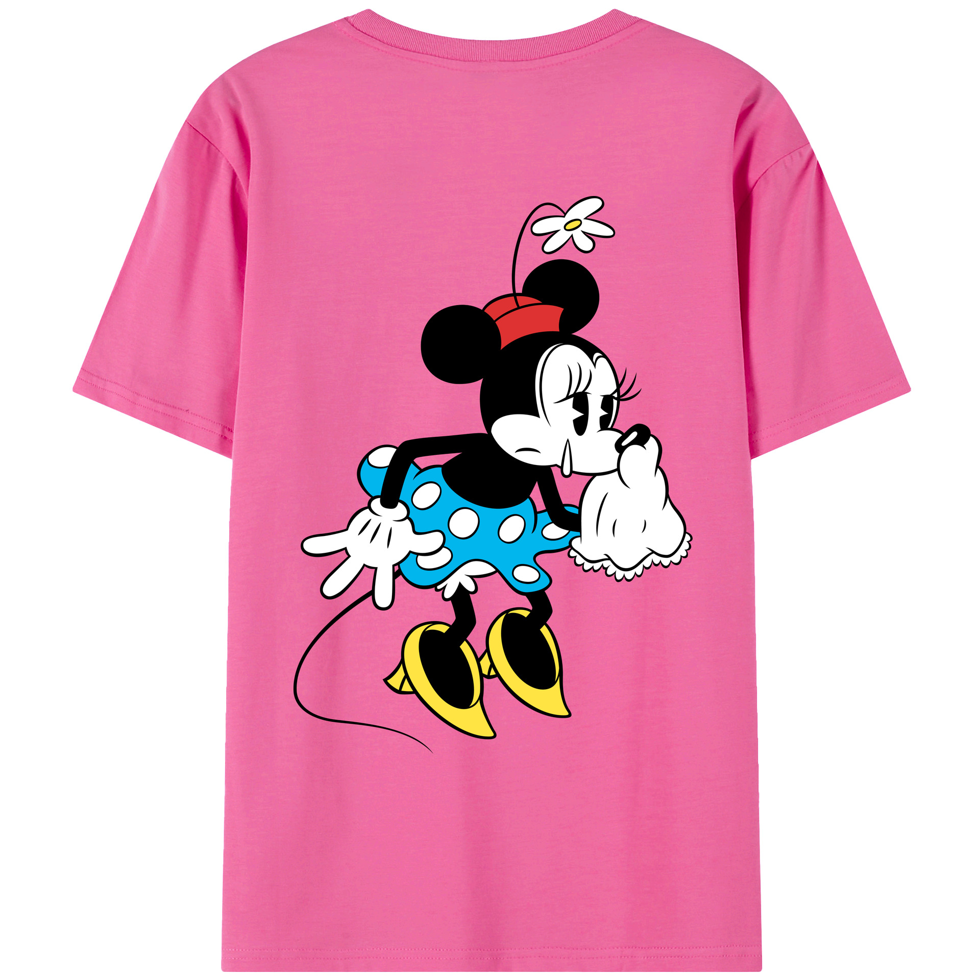 ミッキーマウス Mickey Mouse レディース半袖Tシャツ(バックプリント)